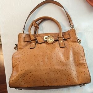 Michael Kors Hamilton Ostrich Print Bag